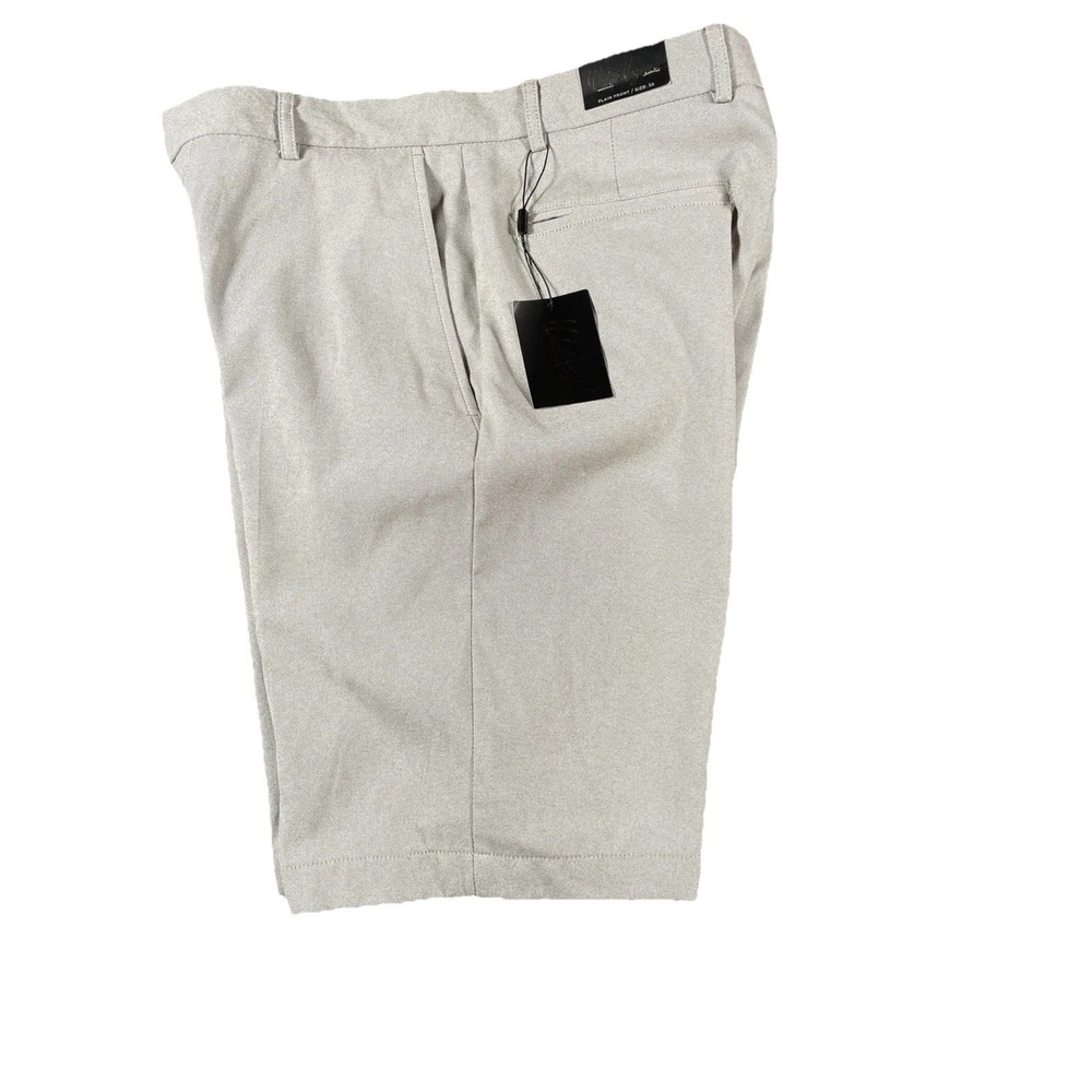 Walter Hagen Oxford Shorts Men Sz 30 Chino Khaki Bungee Golf‎ Athleisure NWT - Picture 2 of 11